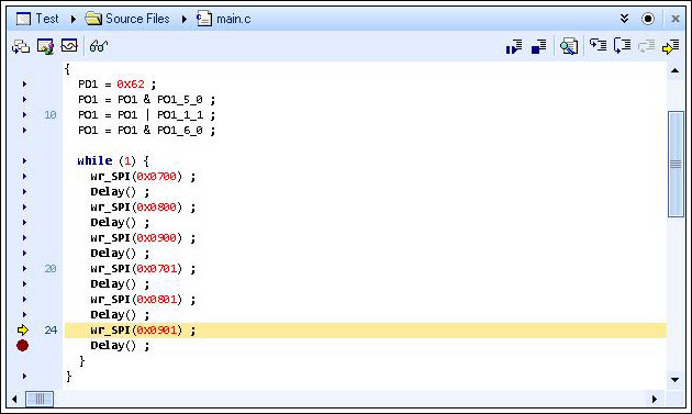 Figure 8. Breakpoint added.