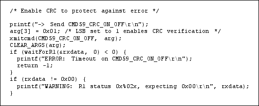 清單2. 強(qiáng)烈推薦使能CRC校驗(yàn)和。