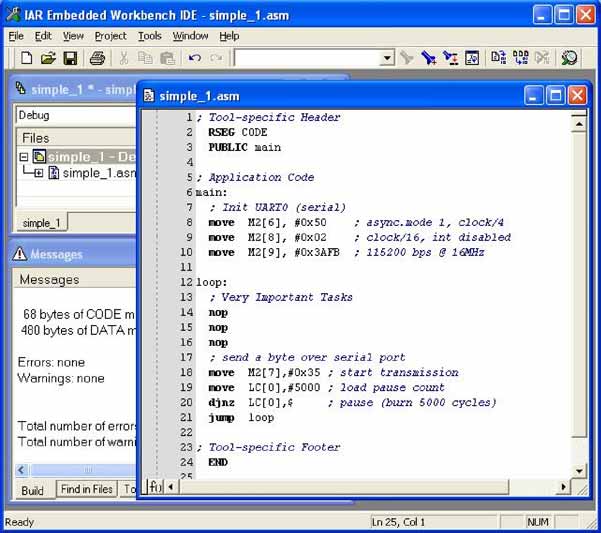 Figure 2. Example application code without interrupts.