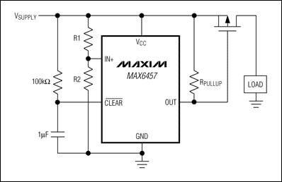 圖2. 當(dāng)監(jiān)控電路檢測到過壓情況時，p溝道MOSFET斷開電源。