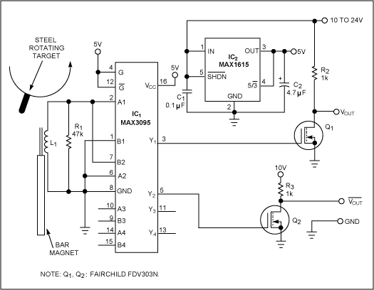 Figure 1. This circuit provides a fail-safe, low-to-medium-speed, variable-reluctance sensor.