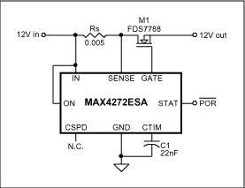 圖1. 典型的熱插拔控制電路