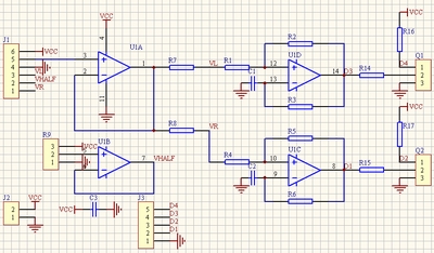 一個(gè)使用游戲手柄或者航模搖桿上的線性電位器