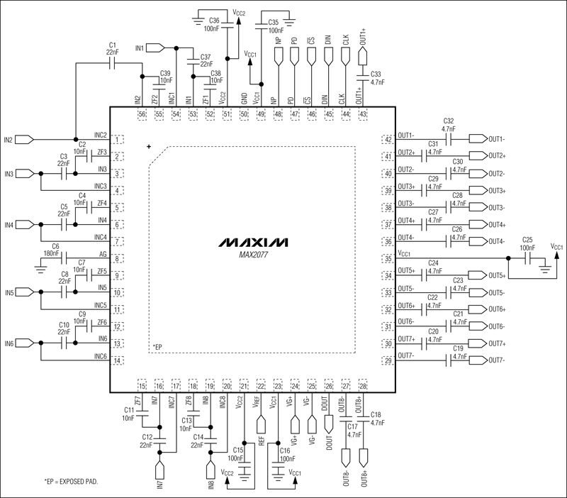 MAX2077：典型應(yīng)用電路