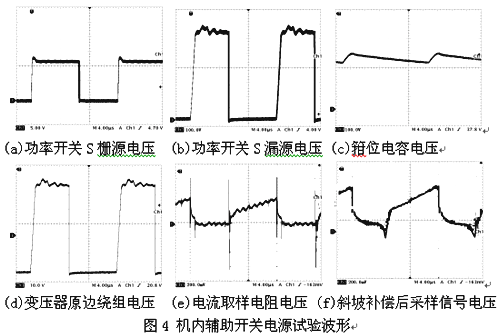 機(jī)內(nèi)輔助開關(guān)電源試驗(yàn)波形