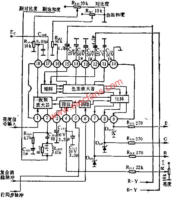 BJ5612方框圖和外圍電路圖  wenjunhu.com