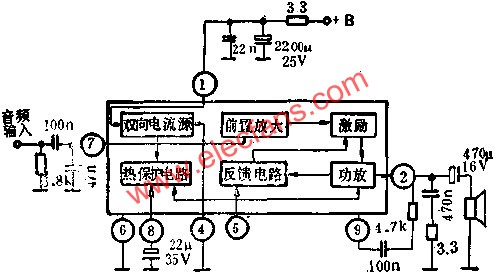 D2611內(nèi)部方框圖和外圍電路圖  wenjunhu.com