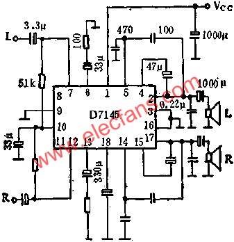 D7145雙通道音頻功率放大電路的應(yīng)用  www.wenjunhu.com