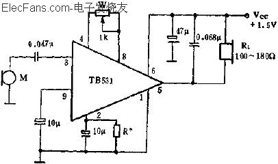 TB531單端輸入,單端輸出的應(yīng)用電路  www.wenjunhu.com