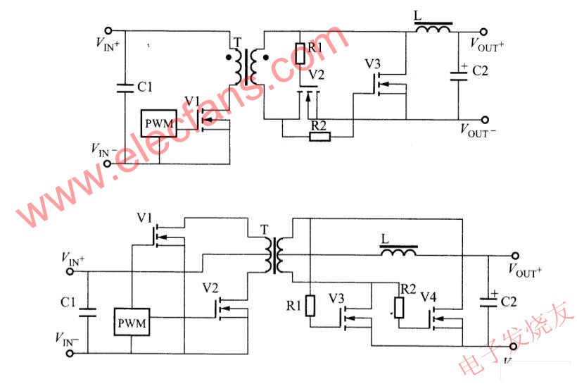 反激、正激、推挽電路的自偏置同步整流電路 wenjunhu.com