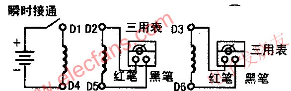 利用萬用表測量電動機引出線的首尾端 wenjunhu.com