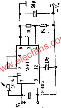 W611做負(fù)電源應(yīng)用線路圖  wenjunhu.com