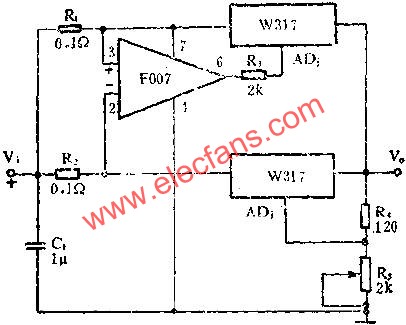 擴展輸出電流應用線路圖  wenjunhu.com