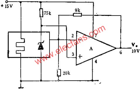 通過緩沖放大器輸出10V基準(zhǔn)的應(yīng)用線路圖  wenjunhu.com