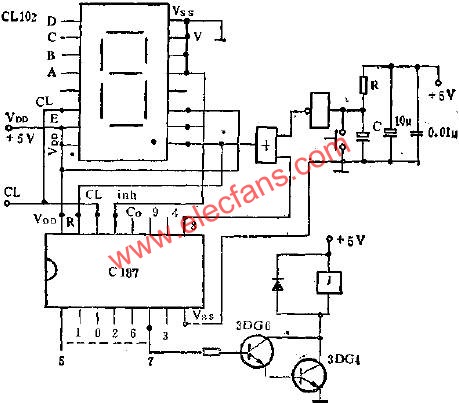 C187組成程序控制和顯示應用線路圖  wenjunhu.com