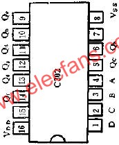 C302八段字形譯碼器的外引線和功用線路圖  www.wenjunhu.com