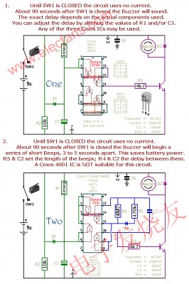 小型獨(dú)立報(bào)警電路的CMOS www.wenjunhu.com