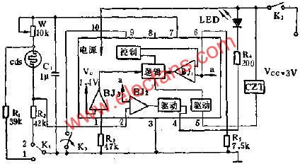 SF1212自動曝光集成電路的應(yīng)用電路圖  wenjunhu.com