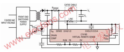 采用 LT4180 的簡化離線應(yīng)用電路 wenjunhu.com