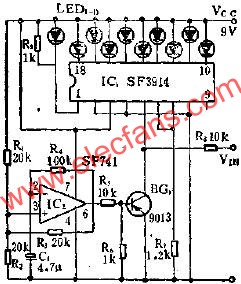 省電閃光點(diǎn)圖指示器的應(yīng)用電路圖  wenjunhu.com