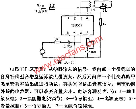 TB505助聽器電路的應(yīng)用電路圖  www.wenjunhu.com