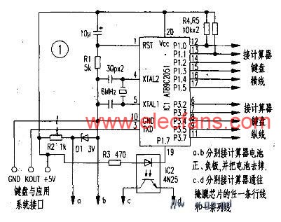 用老電腦設(shè)計的單片機系統(tǒng)通用鍵盤的方法 www.wenjunhu.com