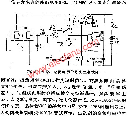 收音、電視兩用信號發(fā)生器電路  wenjunhu.com