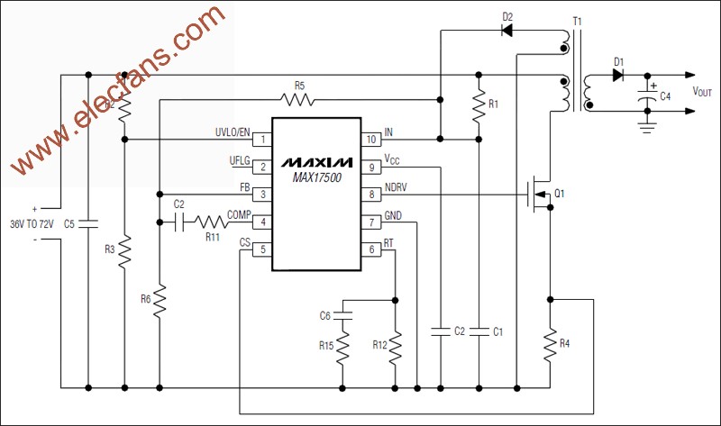 MAX17499/MAX17500電流模式PWM控制器 wenjunhu.com