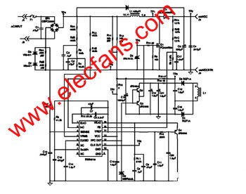 采用FAN4810的500W有源功率因數(shù)校正電路的電路原理圖