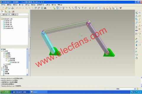 Pro/E四桿機(jī)構(gòu)的運(yùn)動(dòng)仿真   www.wenjunhu.com