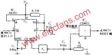 由NE555構(gòu)成的看門狗電路  wenjunhu.com