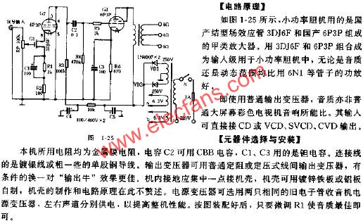 自制小功率膽機功放電路原理圖  wenjunhu.com