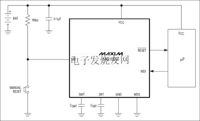 MAX16056-MAX16059超低電流125nA 微處理器(μP)監(jiān)控電路 wenjunhu.com