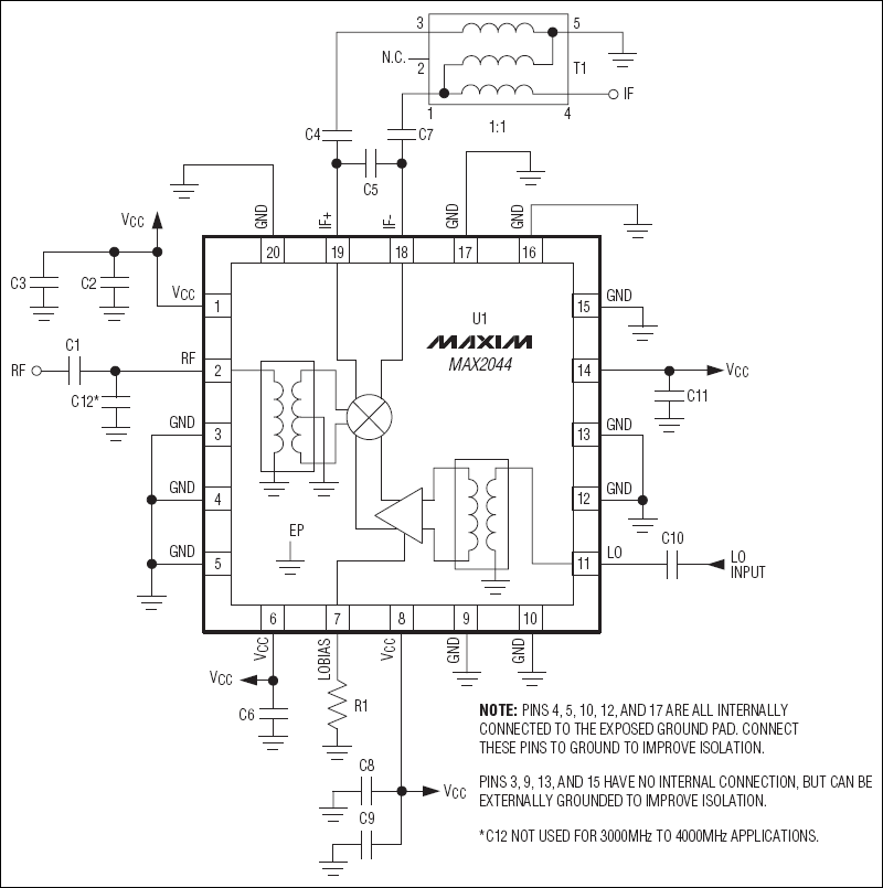 MAX2044：典型應(yīng)用電路