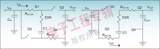 圖2：電荷泵工作時的等效電路。