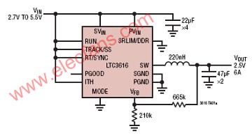 LTC3616應(yīng)用電路 wenjunhu.com