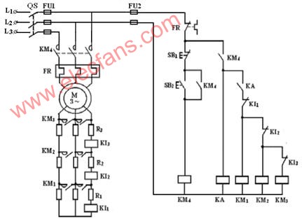 電流原則控制繞線式異步電動機(jī)轉(zhuǎn)子串電阻起動控制線路