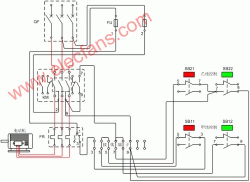 交流接觸器熱繼電器接線圖