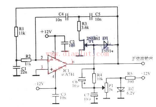 穩(wěn)定的正弦波電路