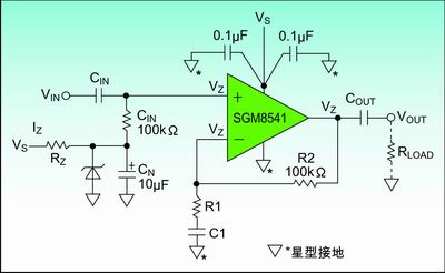 圖3：齊納二級(jí)管偏置電路。