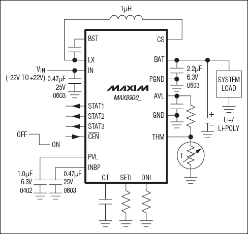 MAX8900A、MAX8900B：簡化應(yīng)用電路