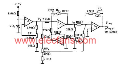 傳感器采用鉑電阻的溫度測(cè)量電路 http://wenjunhu.com