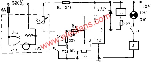 JEC-2組成自動(dòng)恒溫箱電路圖 wenjunhu.com