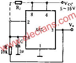 時基集成電路組成輸出200MA的方波發(fā)生器電路圖 wenjunhu.com