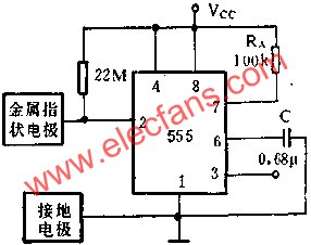 時基集成電路組成接近開關(guān)電路圖 wenjunhu.com