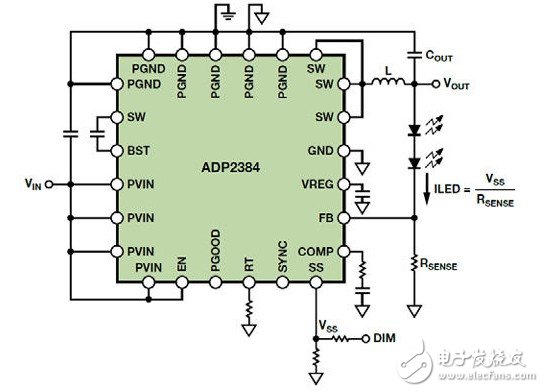 圖12. 模擬調(diào)光電路