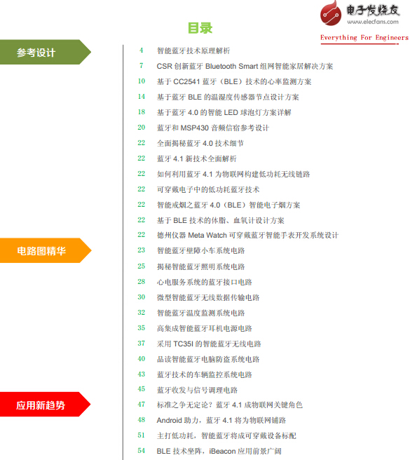 智能藍(lán)牙技術(shù)方案與電路圖精選