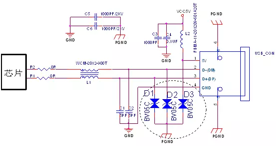 USB接口EMC解決方案