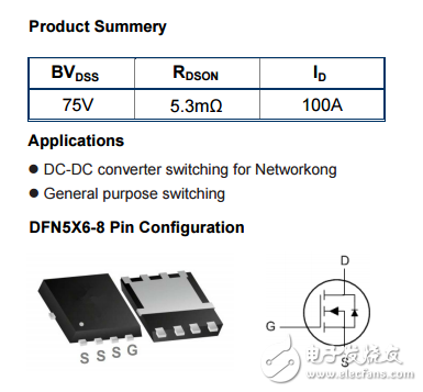 WSD75100DN56 N DFN5X6-8 75V 100A