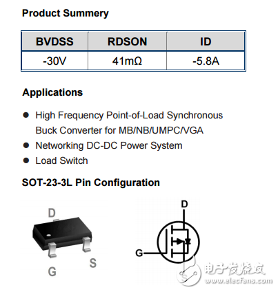 WST3407 P SOT-23-3L -30V-4.3A